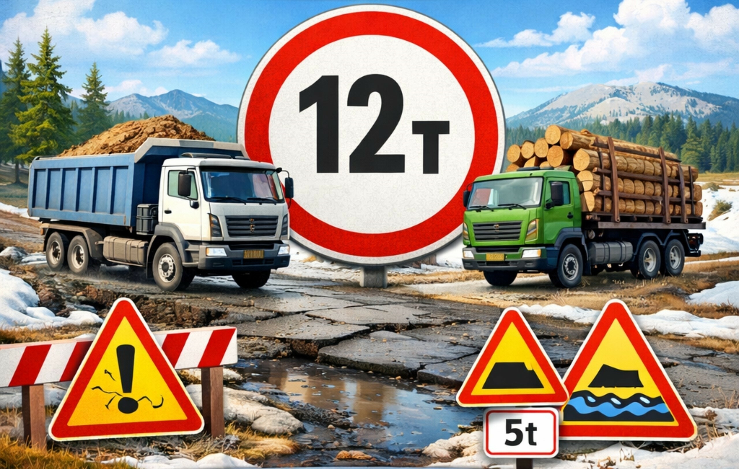 Бөгөндән йөк машиналарына сикләүҙәр индерелде